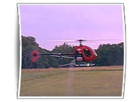 Bob Fritch's helicopter before sunset